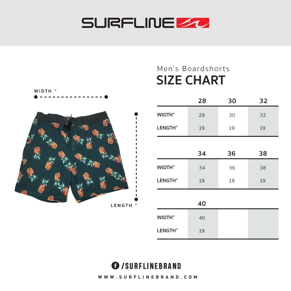 Mens Swim Trunks Size Chart